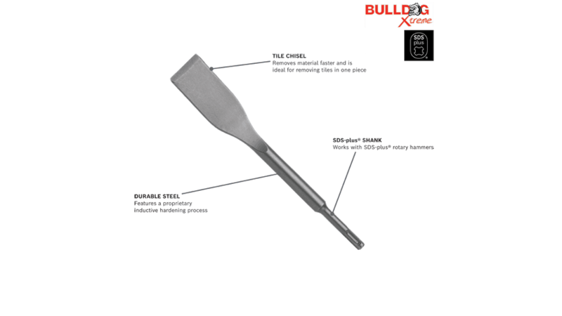 Bosch (HS1465) 1-1/2 In. x 10 In. Tile Chisel SDS-plus Bulldog Xtreme Hammer Steel