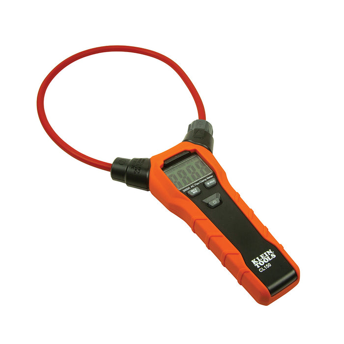 Klein Tools CL150 Clamp Meter, AC Electrical Tester with 18-Inch Flexible Clamp, True RMS Readings, Auto Ranging and More