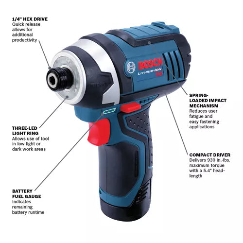 BOSCH 12V Max Impact Driver Kit