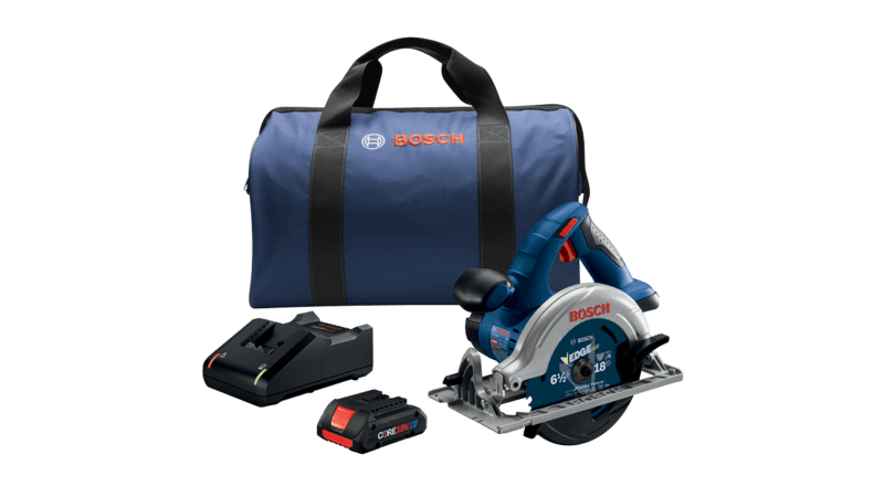 BOSCH CORE 18V 6-1/2 In. Blade Left-Handed Circular Saw Kit with (1) 4.0 Ah Compact Battery