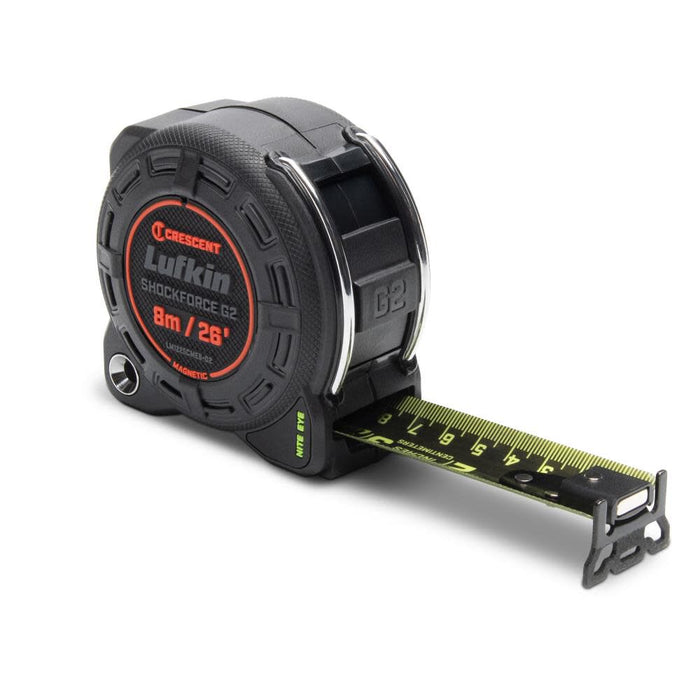 Crescent Lufkin Shockforce G2 26-ft Nite Eye Magnetic Tape Measure- LM1225CMEB-02