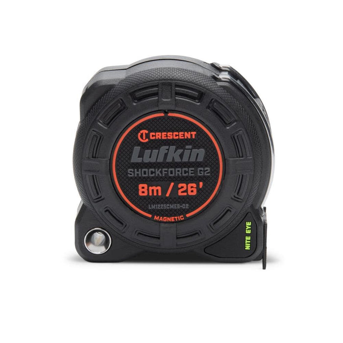 Crescent Lufkin Shockforce G2 26-ft Nite Eye Magnetic Tape Measure- LM1225CMEB-02