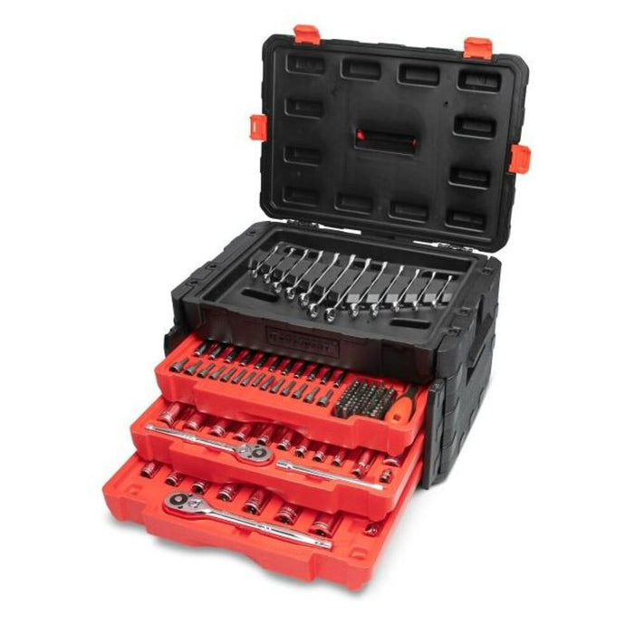 Crescent 229-Piece 1/4", 3/8" & 1/2" Drive Mechanics Hand Tool Set with 3 Drawer Storage Case