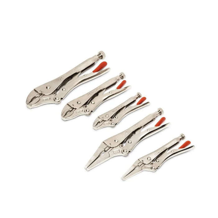 Crescent 5-Piece Curved and Long Nose Locking Plier Set