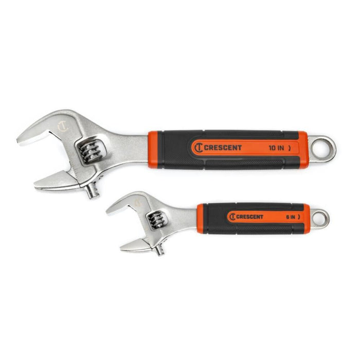 Crescent 6 Inch & 10 Inch Cushion Grip Adjustable Wrench Set 2pc