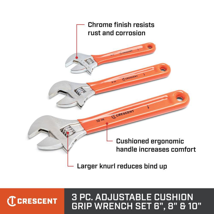 Crescent 6" Adjustable Cushion Grip Wrench - Carded