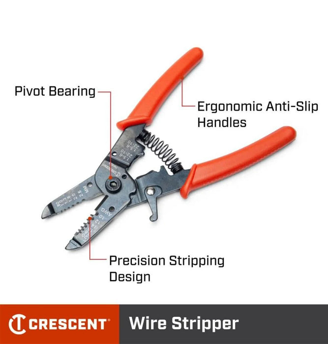 Crescent - 7" Wire Stripper Plier Dipped Grip (7WSDG)