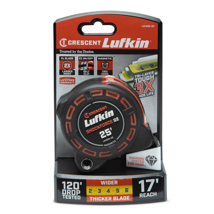 Crescent Shockforce G2 Magnetic Tape Measure 1-1/4in x 25'