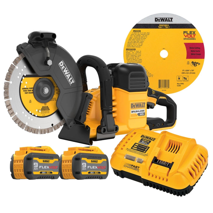 DeWALT DCS692X2 60V MAX 9 In. Cut Off Saw Kit Brushless Cordless