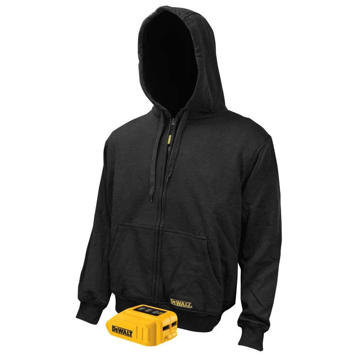 DEWALT (DCHJ067B-M) 20V/12V MAX Bare Hooded Heated Jacket, Black, Medium