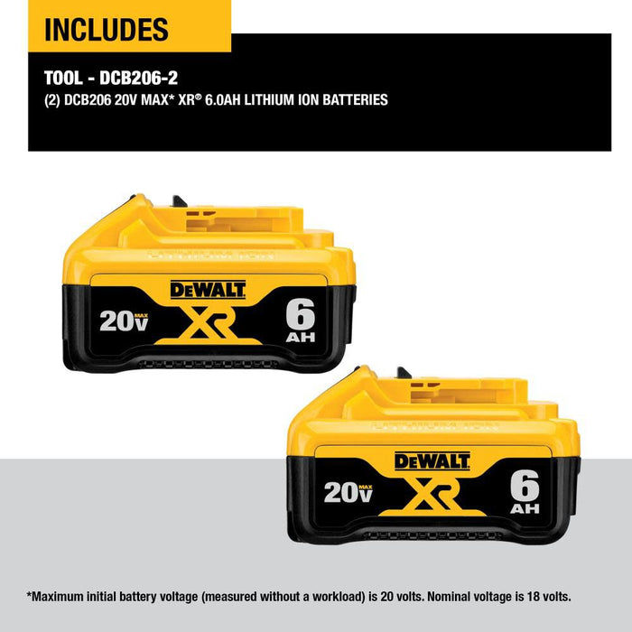 DeWALT 20V MAX Lithium-Ion 6.0Ah (2-Pack)