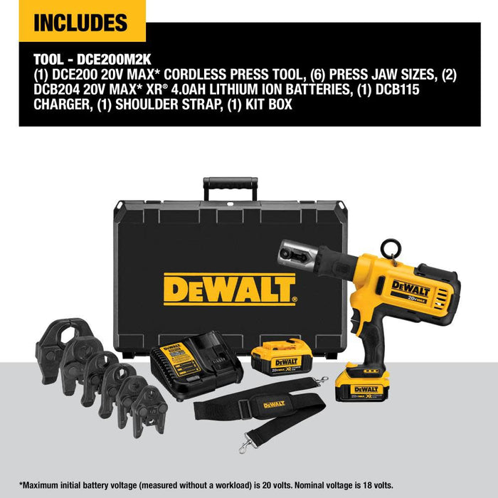 DeWALT 20V MAX Copper Pipe Crimping Tool w/ Crimping Heads Kit