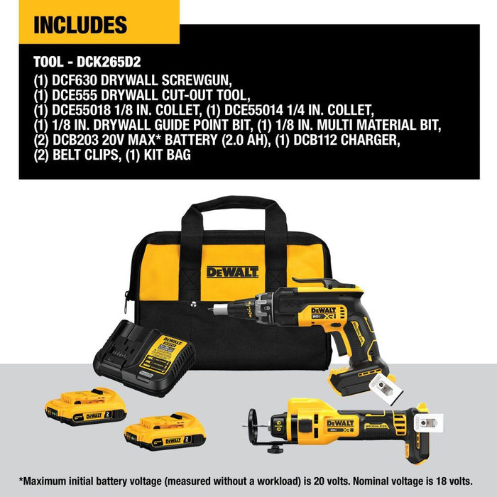 DEWALT 20V MAX XR 2 Tool Combo Kit