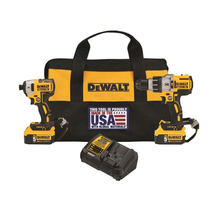 DeWALT 20V MAX XR(R) Hammer Drill/Impact Driver Combo Kit with Lanyard Ready Attachment Points