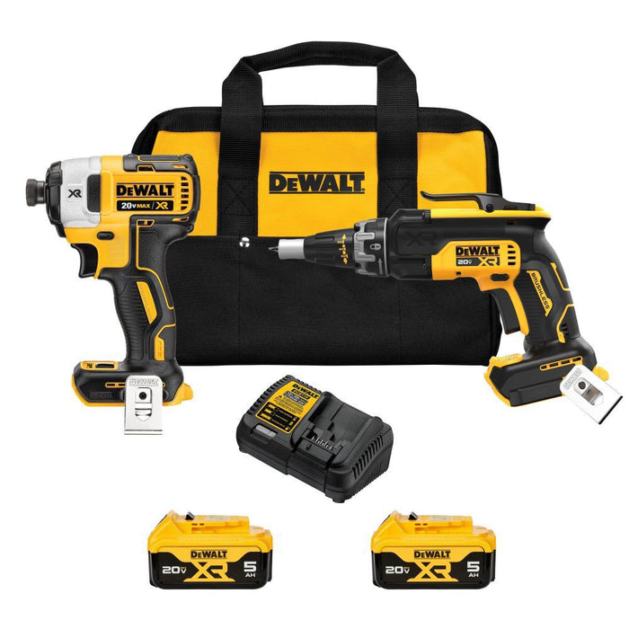 DeWALT 20V MAX XR Drywall Screwgun & Impact Driver Combo Kit