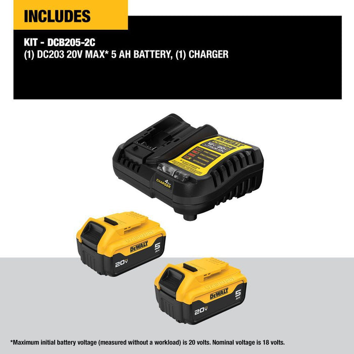 DEWALT 20V MAX XR Premium Lithium-Ion 5Ah Starter Kit