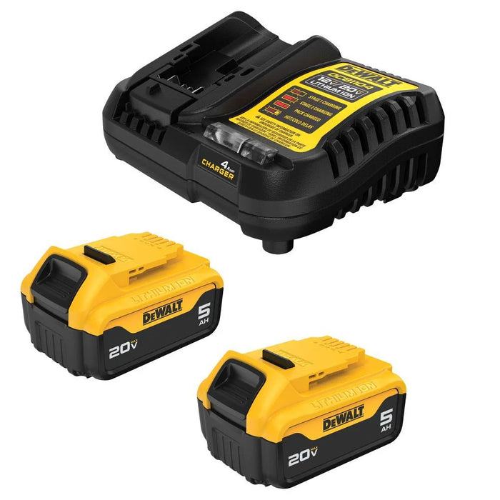 DEWALT 20V (dcb205-2c) MAX XR Premium Lithium-Ion 5Ah Starter Kit