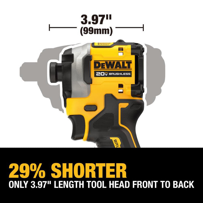 DeWALT ATOMIC 20V MAX Impact Driver Kit 1/4 In. 3-Speed Brushless Cordless