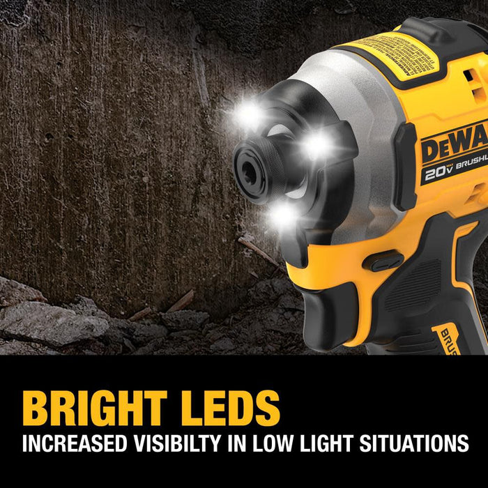 DeWALT ATOMIC 20V MAX Impact Driver Kit 1/4 In. 3-Speed Brushless Cordless