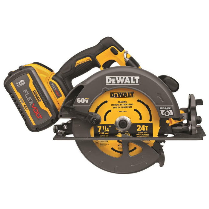 DeWALT (DCS578X2) 60V MAX FlexVolt 7-1/4 In. Circular Saw Kit with Brake Brushless