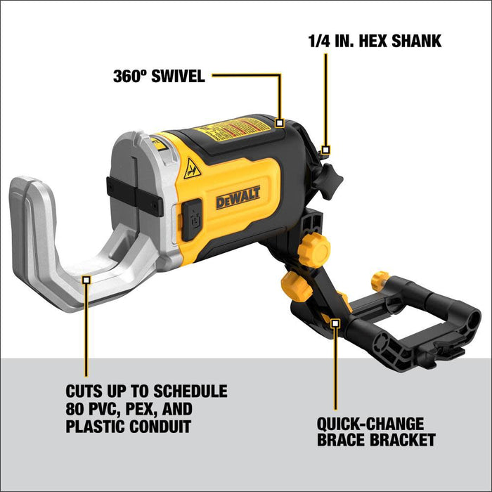 DeWALT Impact Connect PVC/PEX Pipe Cutter Attachment