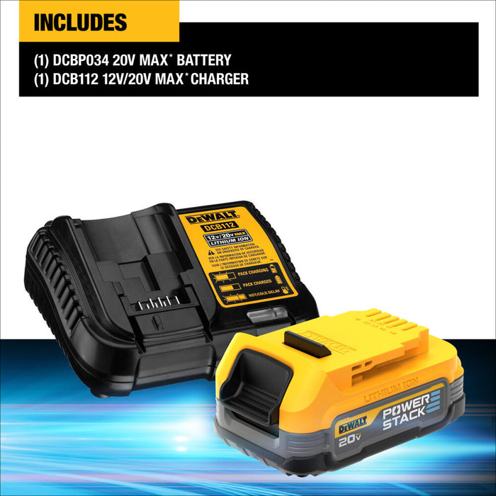 DeWALT POWERSTACK 20V MAX Compact Battery Charger Starter Kit