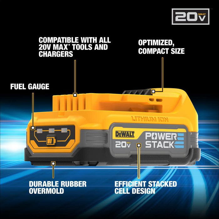 DeWALT POWERSTACK 20V MAX Compact Battery Charger Starter Kit