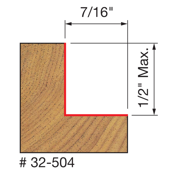 Freud Flush, 1/8",1/4",5/16",3/8",7/16",1/2" Depth Rabbeting Bit with Bearings