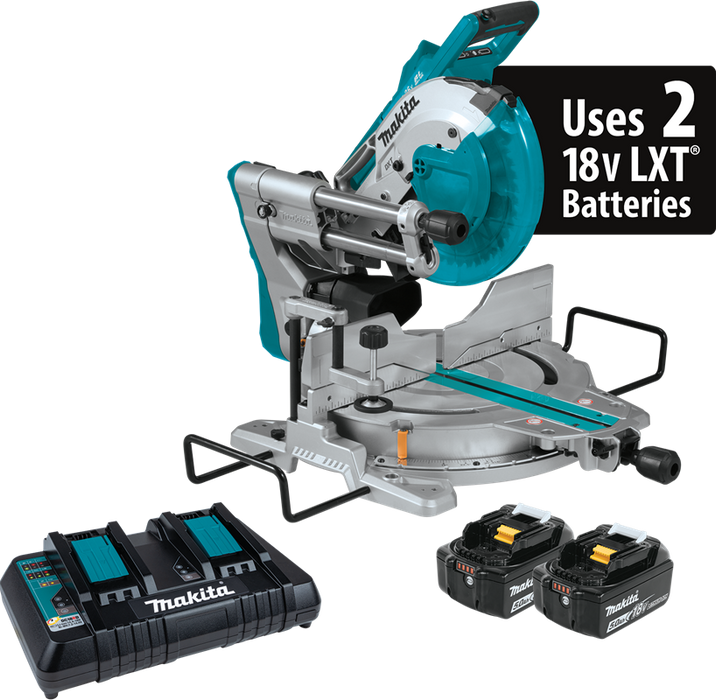 Makita 36V (18V X2) LXT Brushless 10" Dual‑Bevel Sliding Compound Miter Saw with Laser Kit