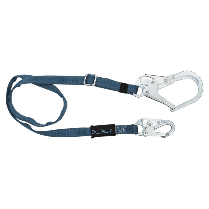 FallTech 6-Foot Adjustable Web Restraint Lanyard with #18 Rebar Hook