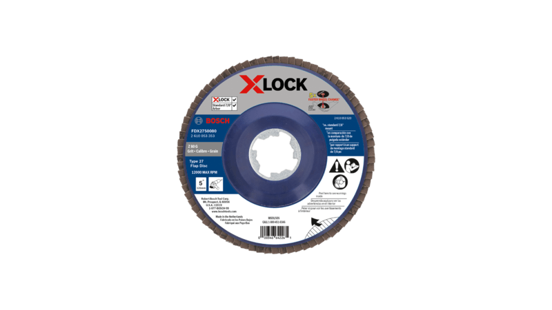 Bosch (FDX2750080) 5 In. X-LOCK Arbor Type 27 80 Grit Flap Disc