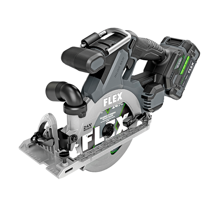 FLEX 24V 6-1/2 In. In-Line Circular Saw Kit