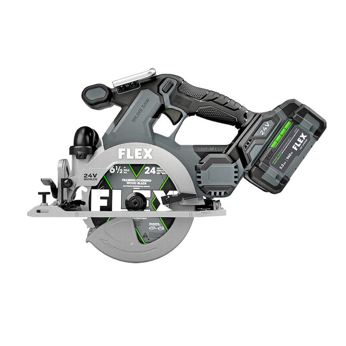 FLEX 24V 6-1/2 In. In-Line Circular Saw Kit