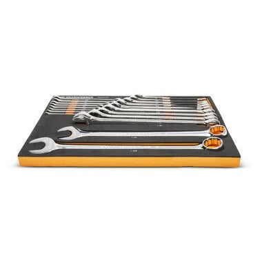 GEARWRENCH 19 Piece 12 Pt Long Pattern Combination SAE Wrench Set in Foam Storage Tray | GWMSCWL12SAE