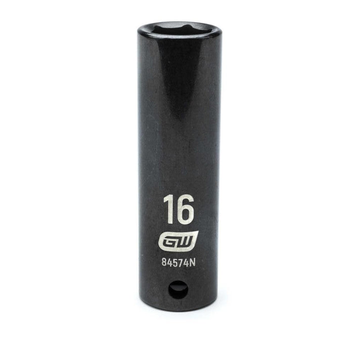 GEARWRENCH 1/2" Drive Deep Impact Metric Socket 16mm, 6 Point | 84574N