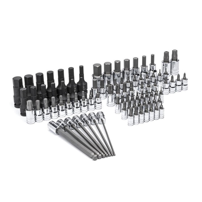 GEARWRENCH 88 Piece 1/4", 3/8", 1/2" Drive SAE Bit Socket Set in Foam Storage Tray | GWMSBSKCBSAE