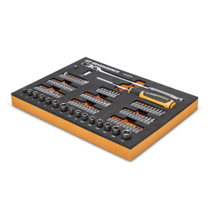 GEARWRENCH 1/4 in Drive Slim Head Mechanics Tool Set in Foam Storage Tray 105pc