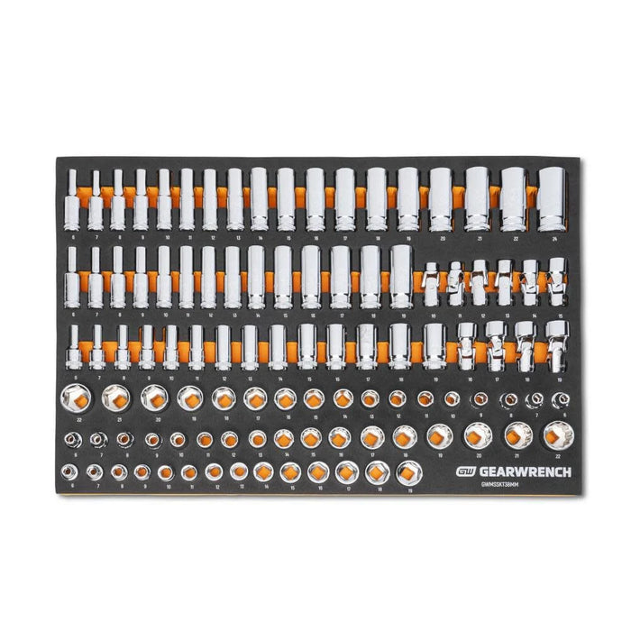 GEARWRENCH 19 Piece 12 Pt Long Pattern Combination SAE Wrench Set in Foam Storage Tray | GWMSCWL12SAE