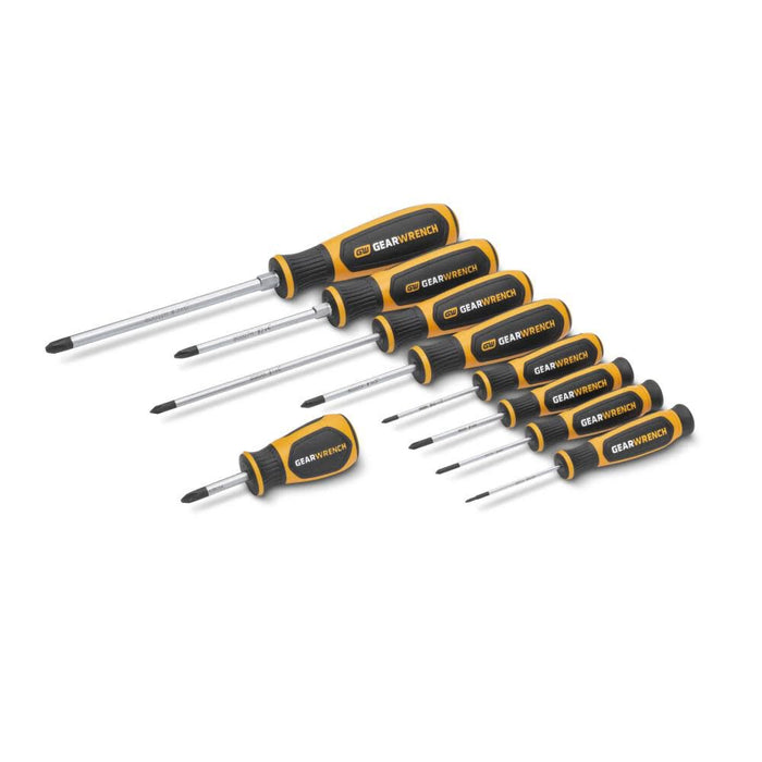 GEARWRENCH Phillips Dual Material Screwdriver Set in Foam Storage Tray 9pc