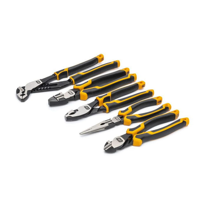 GEARWRENCH Pitbull Cushion Grip Pliers Set in Foam Storage Tray 5pc