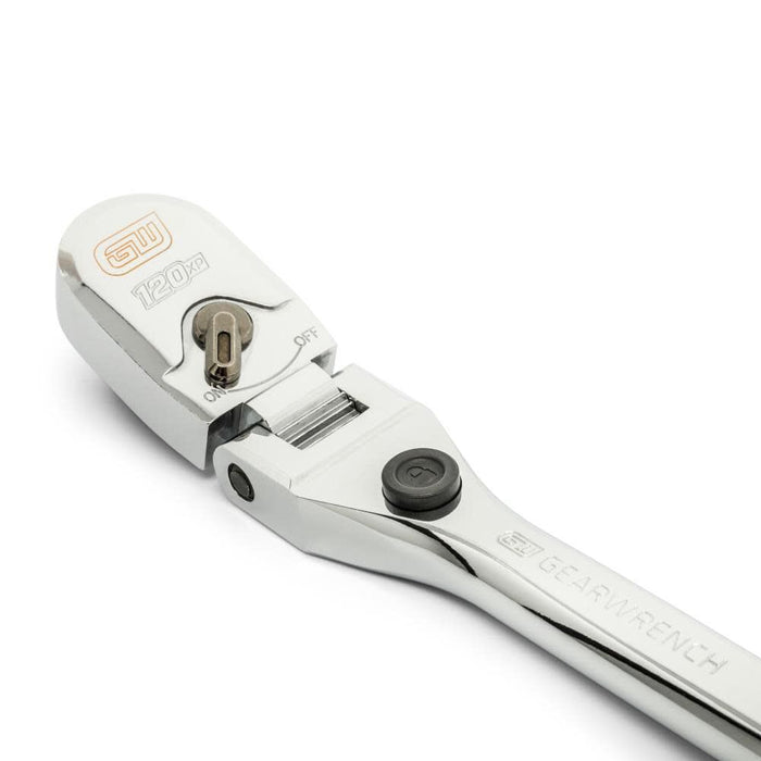 GEARWRENCH 1/2" Drive 120XP Locking Flex Head Ratchet with Full Polish Grip