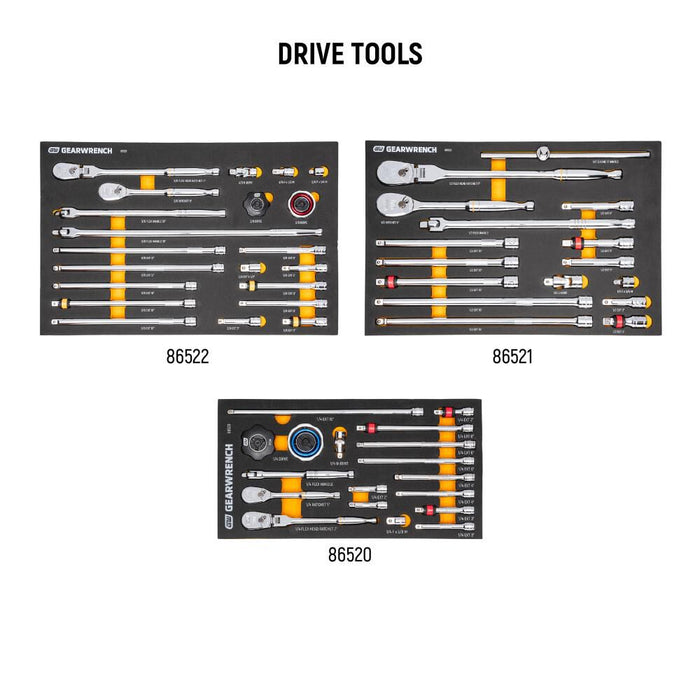 GEARWRENCH MEGAMOD 791-Piece Mechanics Tool Set in Premium Modular Foam Trays with Tool Storage