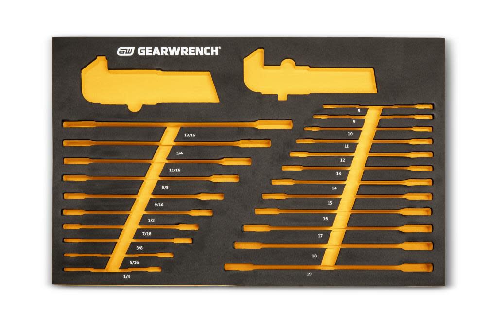 GEARWRENCH 44-Piece (86528) 90-Tooth SAE/Metric Ratcheting Wrench and Hex Key Set