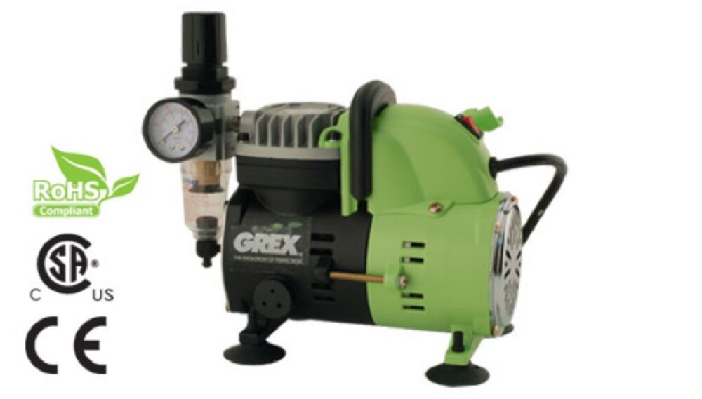 Grex Power Tools 1/8 HP Portable Piston Air Compressor 115V