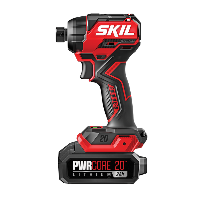 SKIL PWRCORE 20 Brushless 20V 1 4 In. Compact Hex Impact Driver Kit Contractor Tool Supply a Vera Tools company