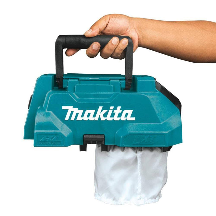 Makita XCV11Z 18V LXT Lithium-Ion Brushless Cordless 2 Gallon HEPA Filter Portable Wet/Dry Dust Extractor/Vacuum, Tool Only