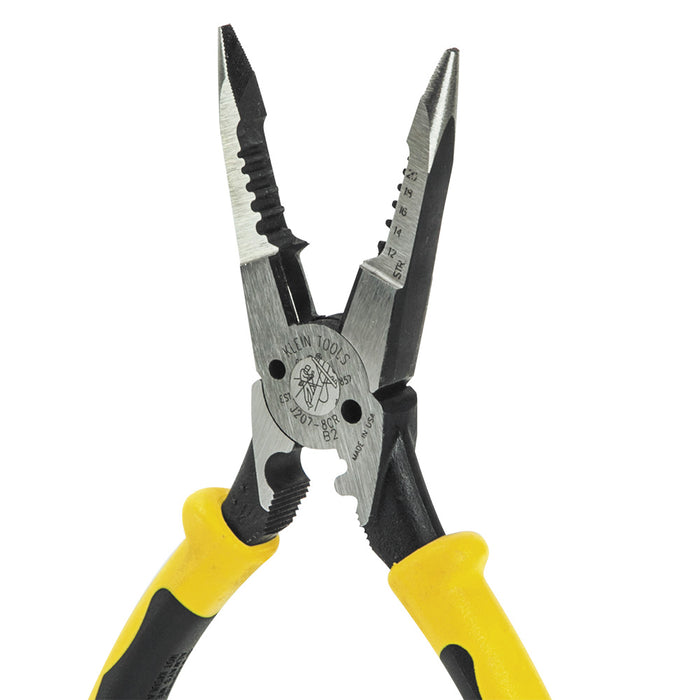 Klein Tools J207-8CR Needle Nose Pliers are All-Purpose Linesman Pliers, Made in USA, Crimping, Looping, Cutting, Stripping, Crimping, Shearing