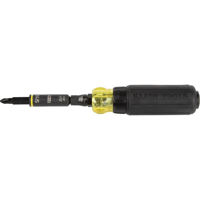 Klein Tools 32500HDRT KNECT Ratcheting Screwdriver, Multi-Bit Screwdriver/Nut Driver, Impact Rated 11-in-1 Tool with Phillips, Slotted, Square and Torx Tips