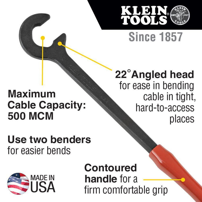 Klein Tools 50402 Cable Bender, 14-Inch, Made in USA