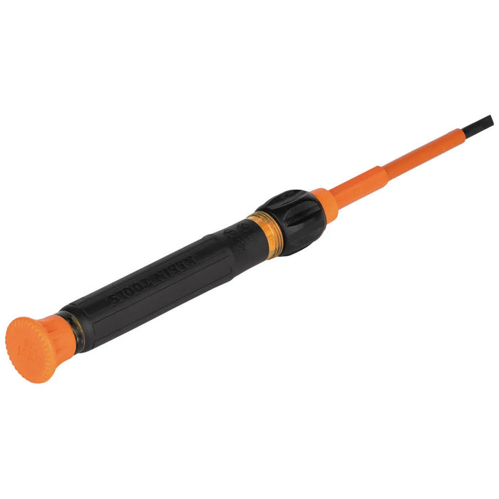 Klein Tools 32581INS Precision Screwdriver, 2-in-1 Insulated Screwdriver with No. 0 Phillips and 1/8-Inch Slotted Bits